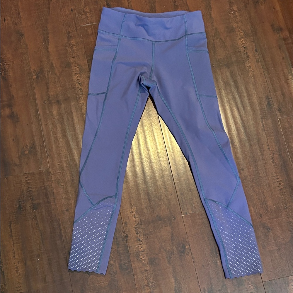 Lululemon Purple Leggings with Mesh Detail